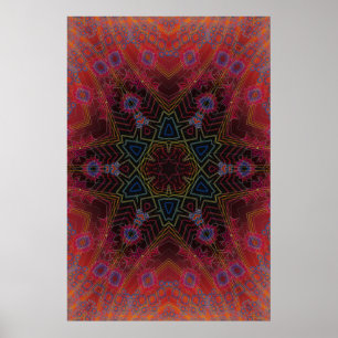 Poster Trippy : Oeuvre Psychédélique Radiale