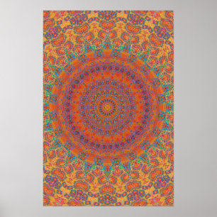 Poster Trippy : Oeuvre Psychédélique Radiale