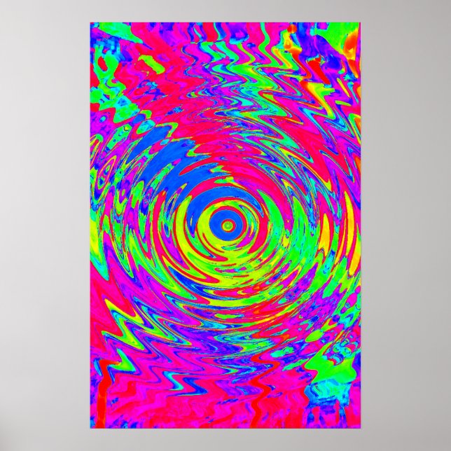 Poster Trippy : Psychédélique Abstraite (Devant)