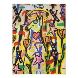Poster Trippy Whimsical Spiritual Dog Poster| Luke Angel