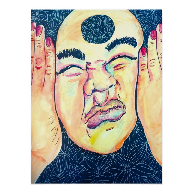 Poster Trippy Whimsical Surreal Art | Stuck (Devant)