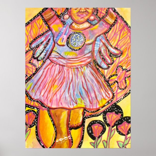 Poster  Trippy Whimsical  Surreal  Poster| Embrace the Li (Devant)