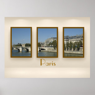 Poster Triptyque de Paris