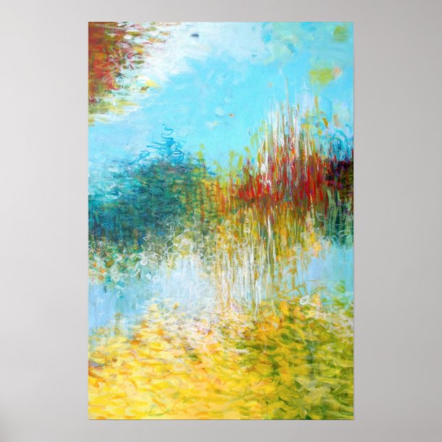 Poster Triptyque Partie 2, 16x24, peinture Abstraite Impr (Devant)