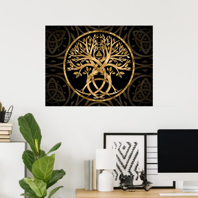 Poster Triquetra Arbre de vie (Bureau à domicile)