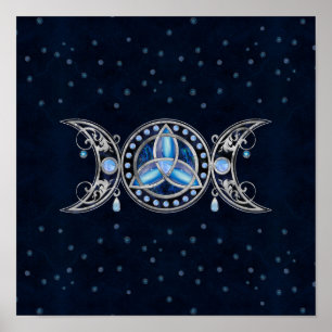 Poster Triquetra Triquetra Triple Lune avec Pierre Lune