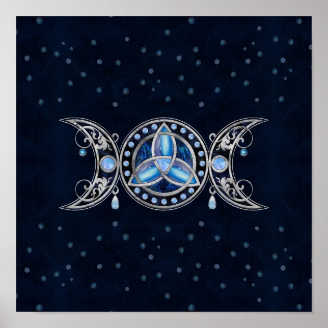 Poster Triquetra Triquetra Triple Lune avec Pierre Lune (Devant)