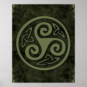 Poster Triskele celtique ou Triskelion