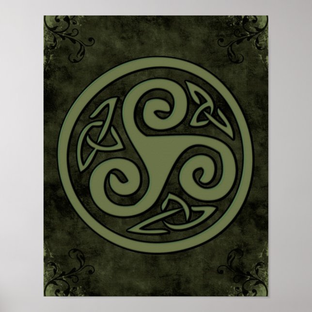 Poster Triskele celtique ou Triskelion (Devant)