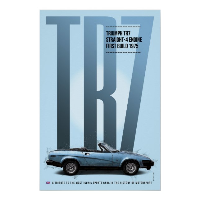 Poster Triumph TR7 (Devant)