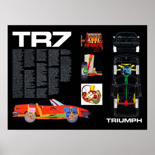 Poster Triumph TR7 Engineering (Devant)