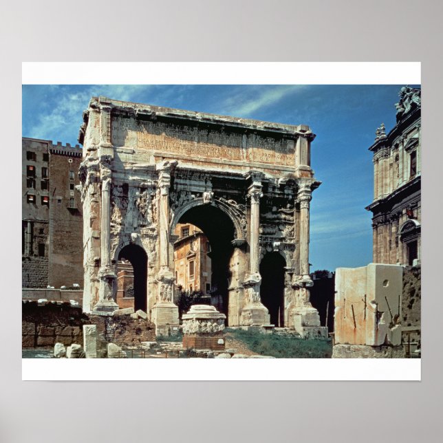 Poster Triumphal Arch of Septimius Severus, dedicated (Devant)