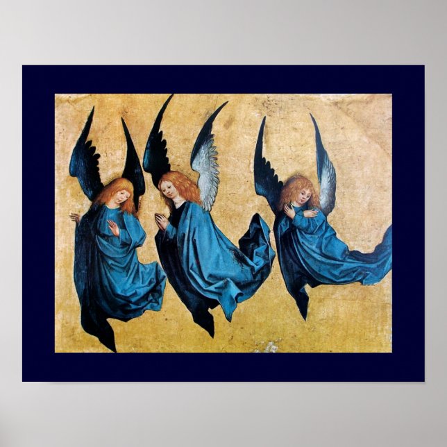 POSTER TROIS ANGES EN BLEU (Devant)