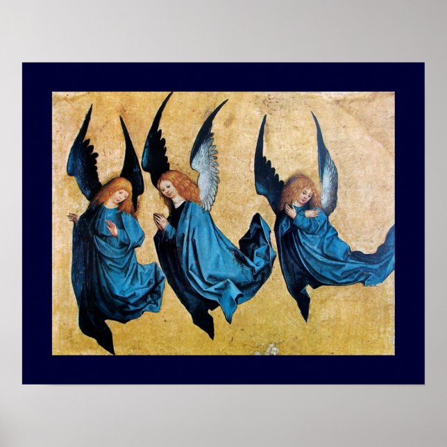 POSTER TROIS ANGES EN BLEU (Devant)