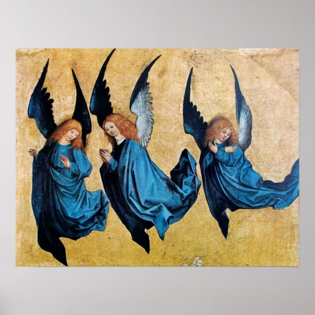POSTER TROIS ANGES EN BLEU (Devant)