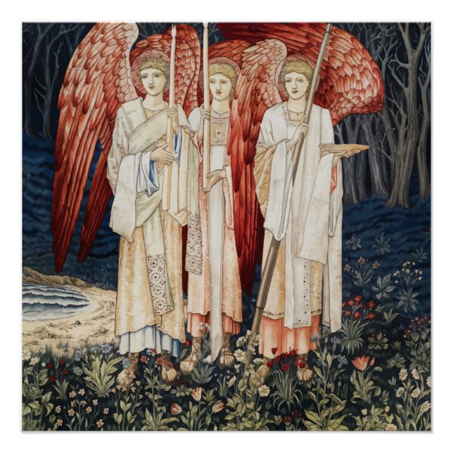 Poster Trois Anges, William Morris Tapestry (Devant)