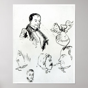 Poster Trois autoportraits et profils