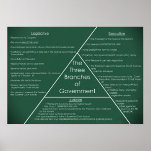 Poster Trois branches du gouvernement