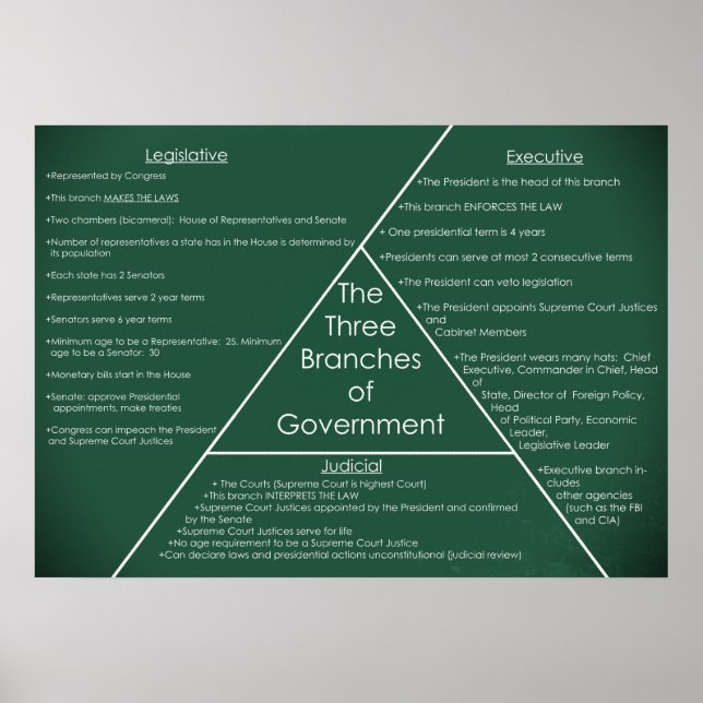 Poster Trois branches du gouvernement (Devant)