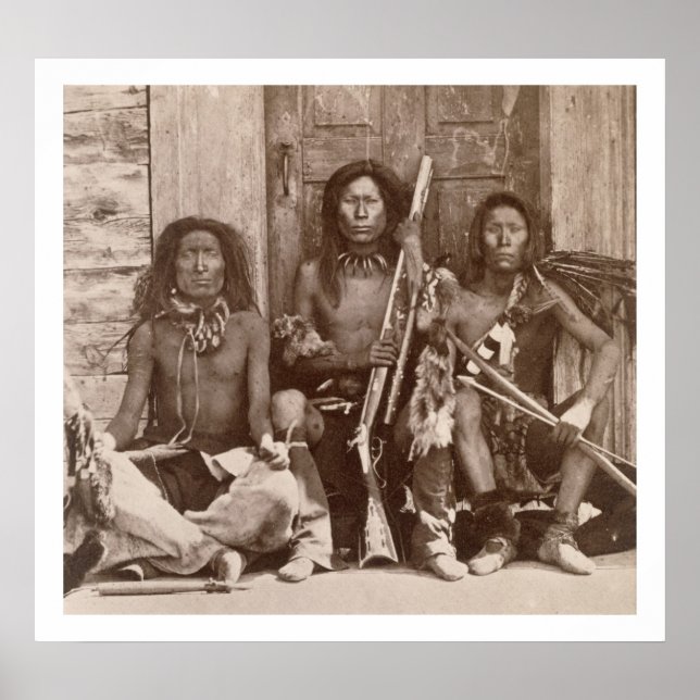 Poster Trois Braves indiens, photographiés par le Royal E (Devant)