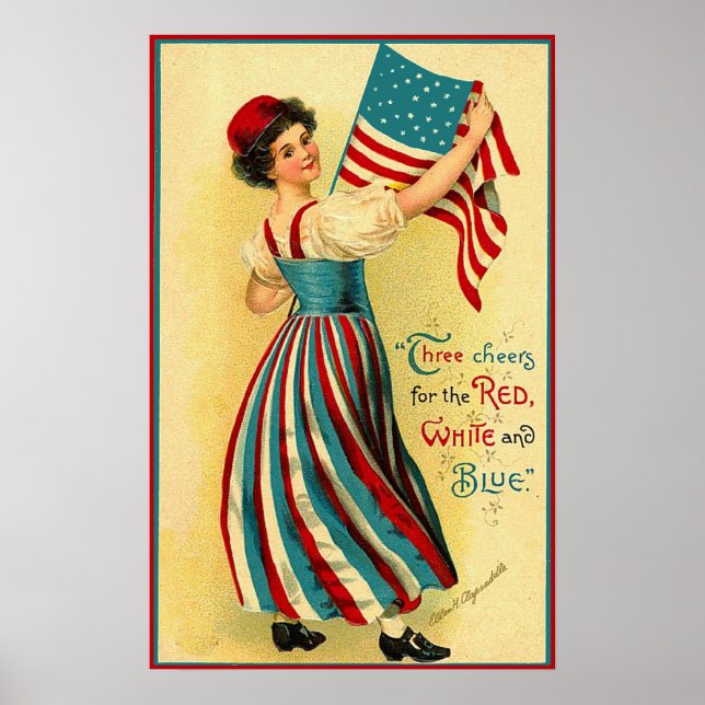 Poster Trois bravo pour le rouge, le blanc et le bleu (Devant)