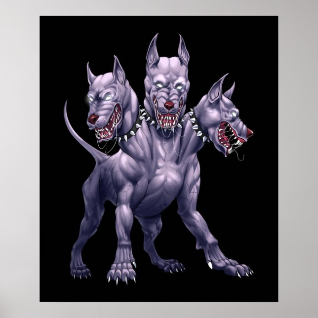 Poster Trois Cerberus Chien En Tête (Devant)