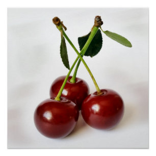 Poster trois cerises aigre