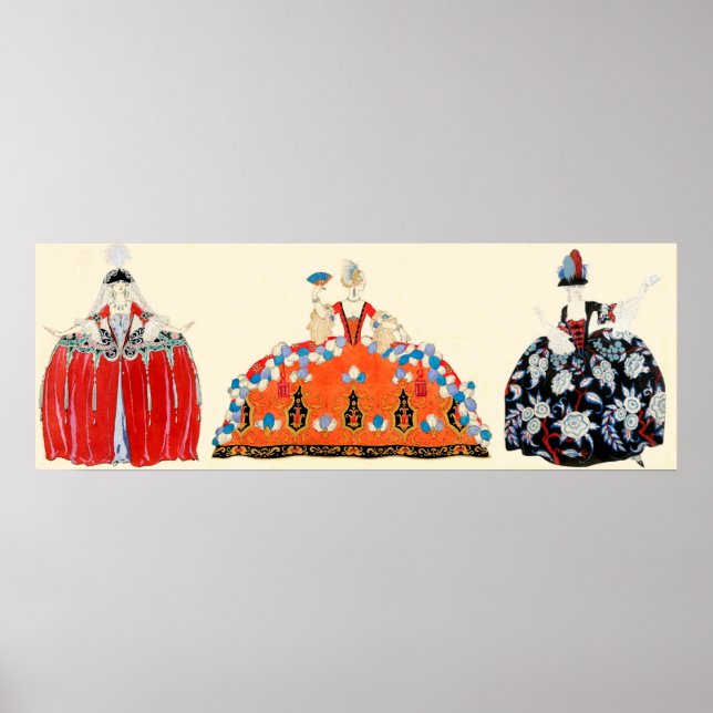 POSTER TROIS CHAMBRES ROCOCO, BEAUTÉ, MODE CONCEPTION COS (Devant)