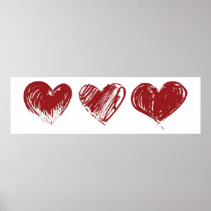 Poster Trois coeurs