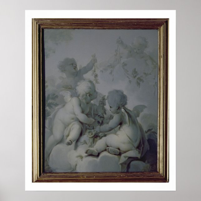 Poster Trois Cupidons, vers 1775 (Devant)