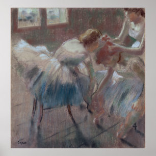 Poster Trois danseurs se préparent pour la classe - Edgar