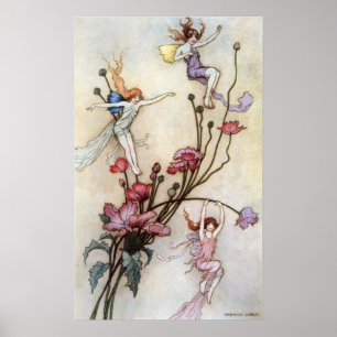 Poster Trois esprits remplis de joie par Warwick Goble