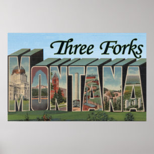 Poster Trois Fourches, Montana