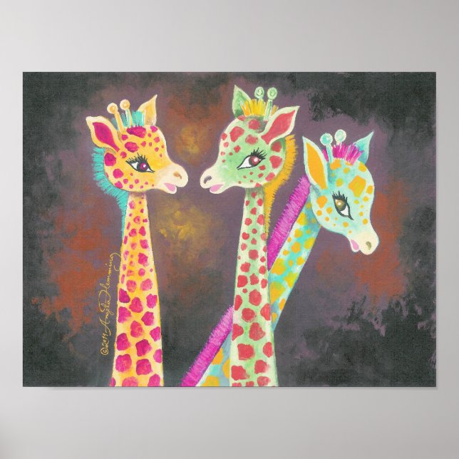Poster Trois Giraffes (Devant)