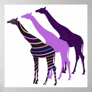 Poster Trois Giraffes Design 5