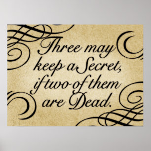 Poster Trois Mai Garder Un Secret