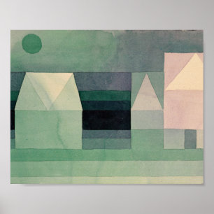 Poster Trois Maisons : Paul Klee 1922