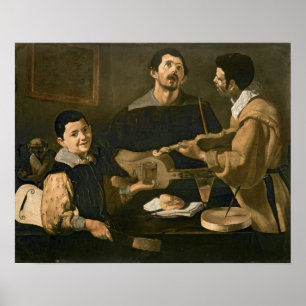 Poster Trois musiciens, 1618