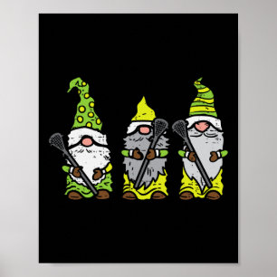 Poster Trois Nordiques Gnomes Lacrosse Tomte Lax Joueur H