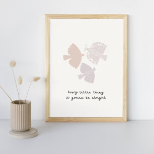 Poster Trois Petits Oiseaux Chanson Neutre Chambre Imprim