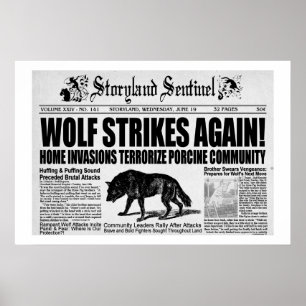 Poster Trois petits porcs