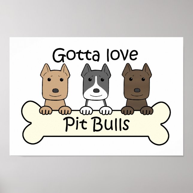 Poster Trois Pitbulls (Devant)