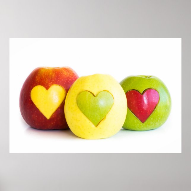 Poster Trois pommes (Devant)