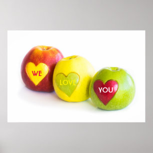 Poster Trois pommes