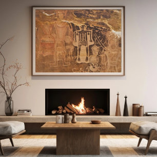 Poster Trois Rois Pétroglyphe Mcconkie Ranch Utah