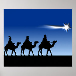 Poster Trois Sages Hommes - Don des Magi