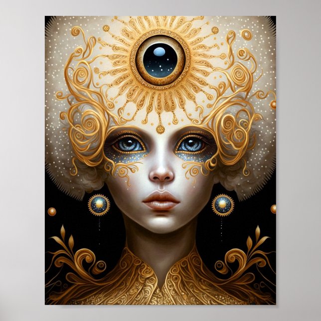 Poster Troisième déesse des yeux Imaginaire Art (Devant)
