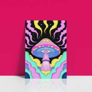 Poster Troisième Oeil Psychédélique Champignons
