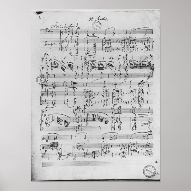 Poster Troisième Sonate pour piano et violon (Devant)