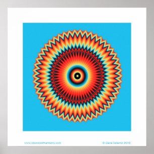 Poster Troisième Vibration oculaire Mandala
